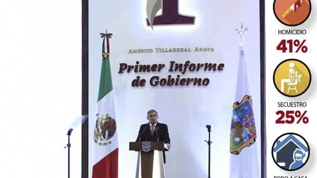 "Respira Tamaulipas libertad". Rinde Américo Villarreal primer informe