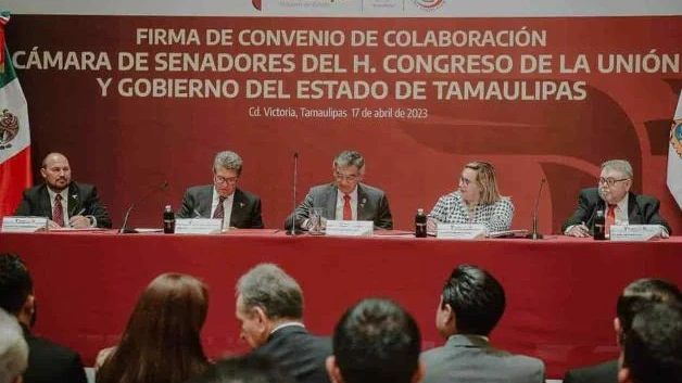 Capacitan a funcionarios: Firman convenio gobierno de Tamaulipas y Senado
