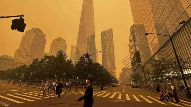 El humo que cubre EEUU y Canadá podría durar días mientras los incendios no remiten