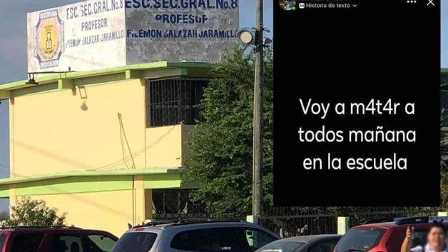 Pánico en secundaria de Matamoros por amenaza de muerte