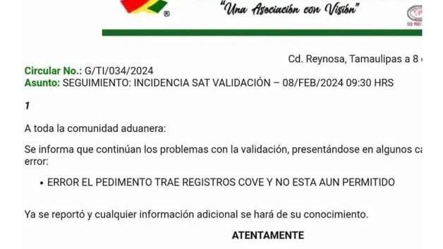 Falla el SAT en aduana