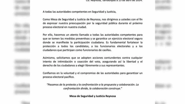 Exigen seguridad en elecciones