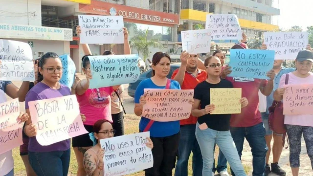 Protestan por caso de transfobia en colegio cristiano de Tampico