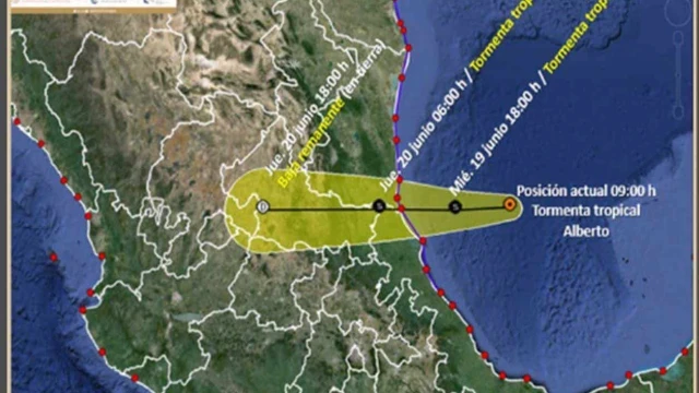 Se forma la tormenta tropical Alberto en el Golfo de México