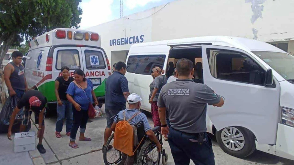 Evacuan familias por lluvias de la Laguna Madre y colonias rurales