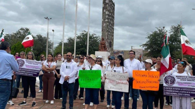 Protestan ciudadanos contra reforma judicial