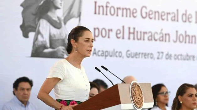Tras el paso del huracán ´John´ acabó la emergencia en Guerrero: Claudia Sheinbaum