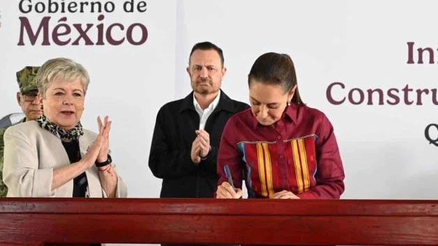 Arranca Claudia Sheinbaum obras ferroviarias en Querétaro