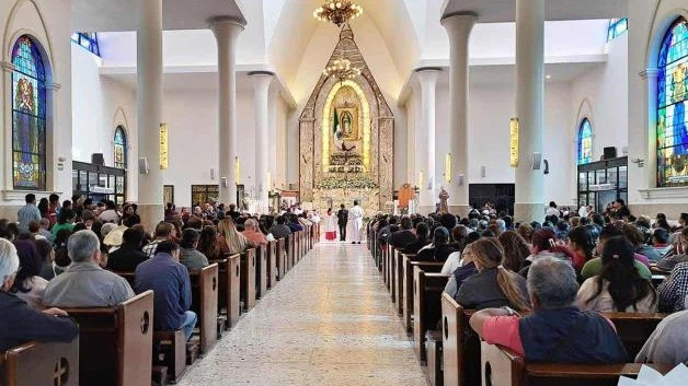 Se congregan fieles a Virgen de Guadalupe en Concatedral Reynosa