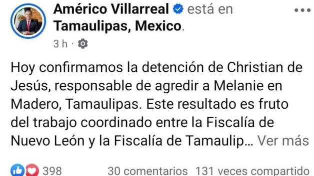 Mujeres tamaulipecas ´No están solas´: Américo Villarreal