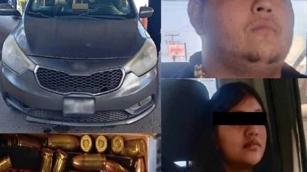 Detienen a 2 estadounidense en Díaz Ordaz con cartuchos y auto robado