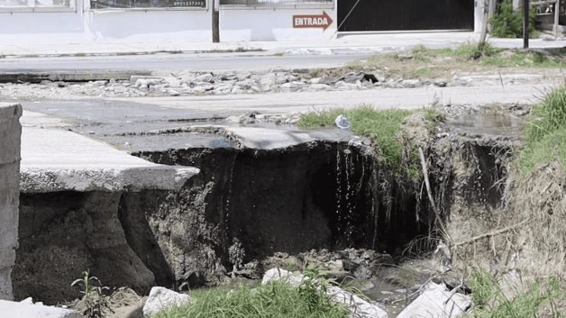 Preocupación por los socavones en la Colonia López Portillo de Reynosa