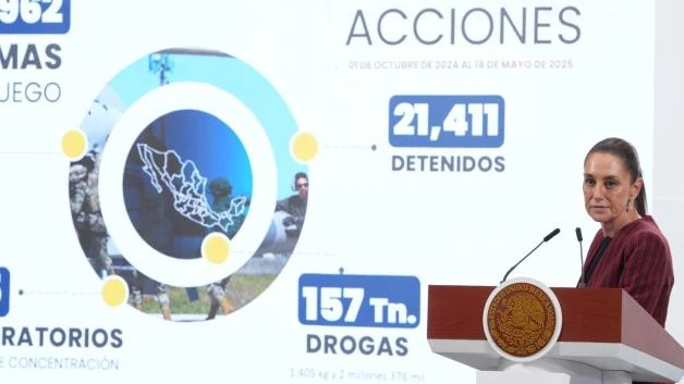 Destaca Sheinbaum el combate a drogas
