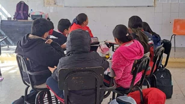 Ausentismo escolar al 80% por ola gélida