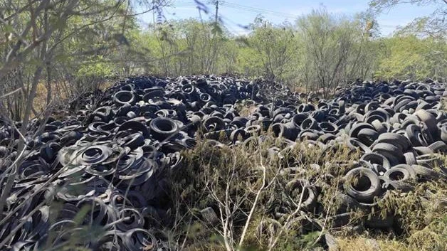 Preparan sanciones por tiradero de neumáticos