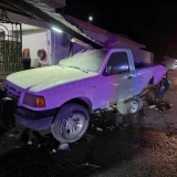 Choca, incendia y huye... fue identificada en Rio Bravo