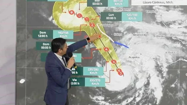 Servicio Meteorologico alerta por huracan Trudy