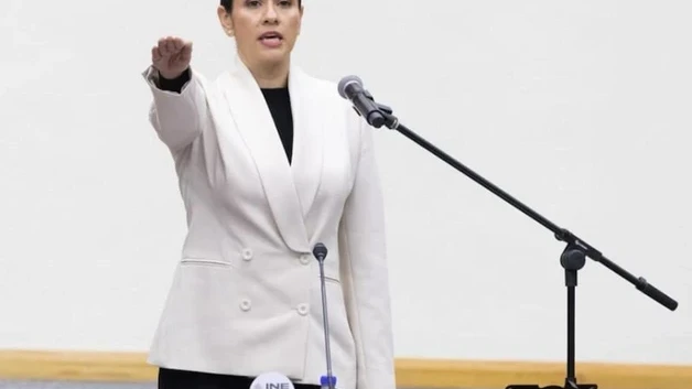 Blanca Cruz Garcia rinde protesta como presidenta interina del INE