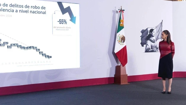 Destaca Sheinbaum caida de 52% en homicidios