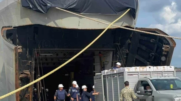 Zarpa buque de Semar para llevar apoyo a afectados por Polo en BCS