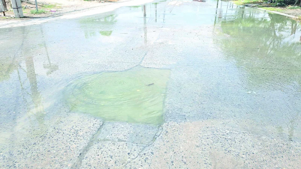 Sufren por fuga de drenaje sanitario